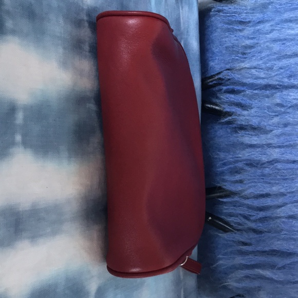 Coach Wristlet Wallet Clutch Cranberry Red Soft Leather, Awesome Condition - Picture 4 of 13